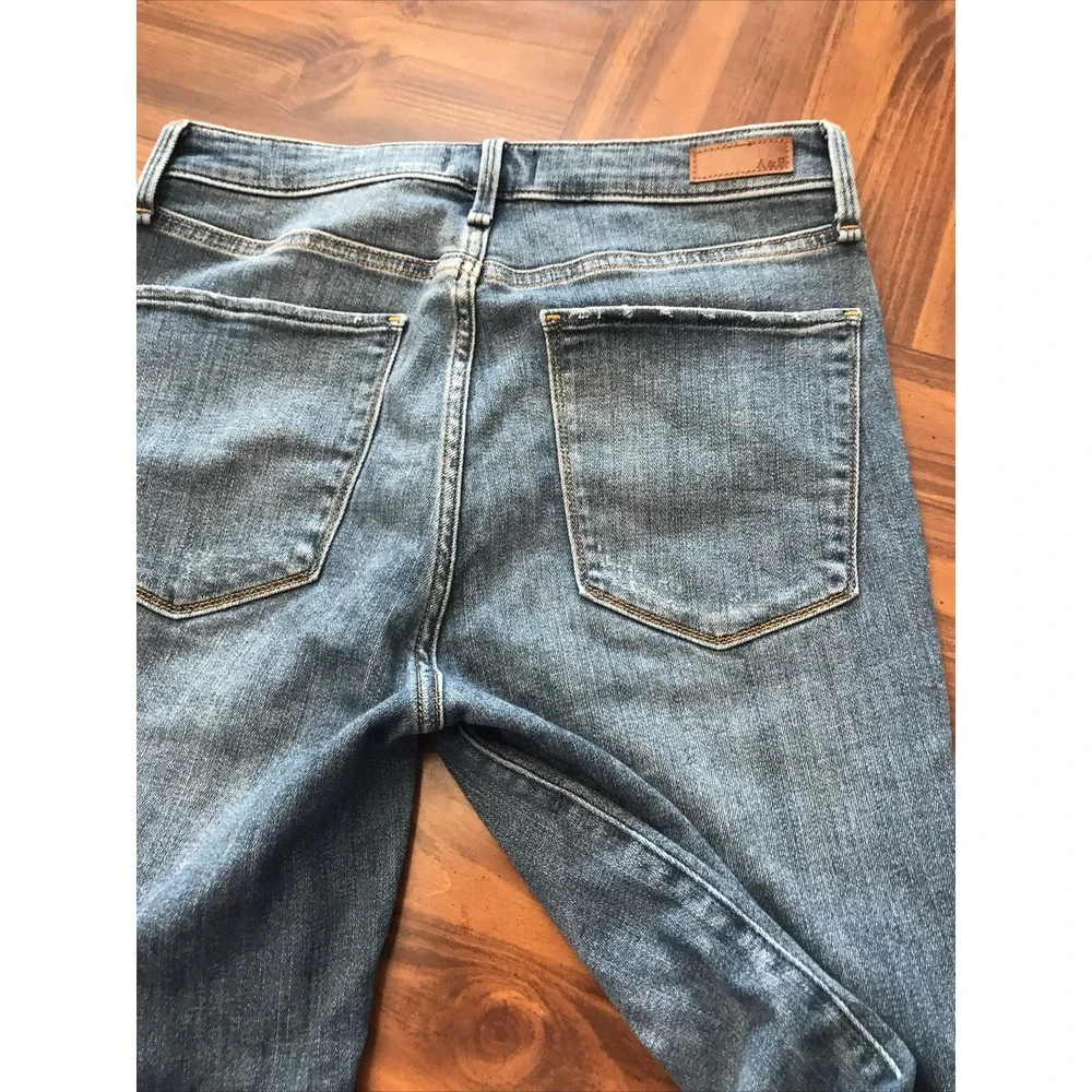 abercrombie fitch 8 Tall simone‎ high rise super skinny Ripped Jeans